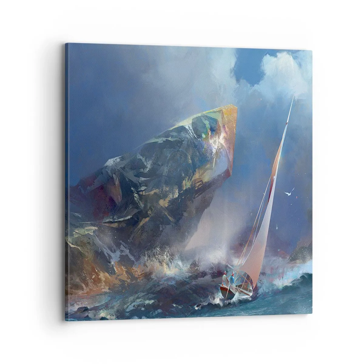 Cuadro sobre lienzo - Impresión de Imagen - La gloria es para los valientes - 70x70 cm