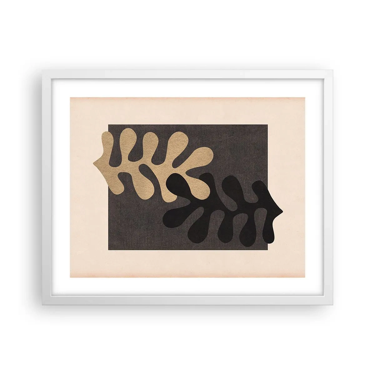 Póster en marco blanco - Ausencia y complemento - 50x40 cm