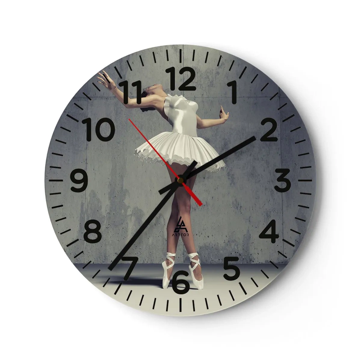 Reloj de pared - Reloj de vidrio - Ligero como un pájaro - 40x40 cm