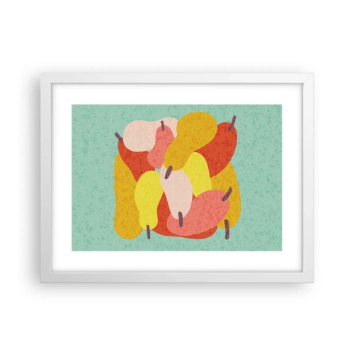 Póster en marco blanco - Saborear el sol del verano - 40x30 cm