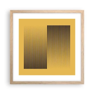Póster en marco roble claro - Cuadrado de opuestos - 40x40 cm