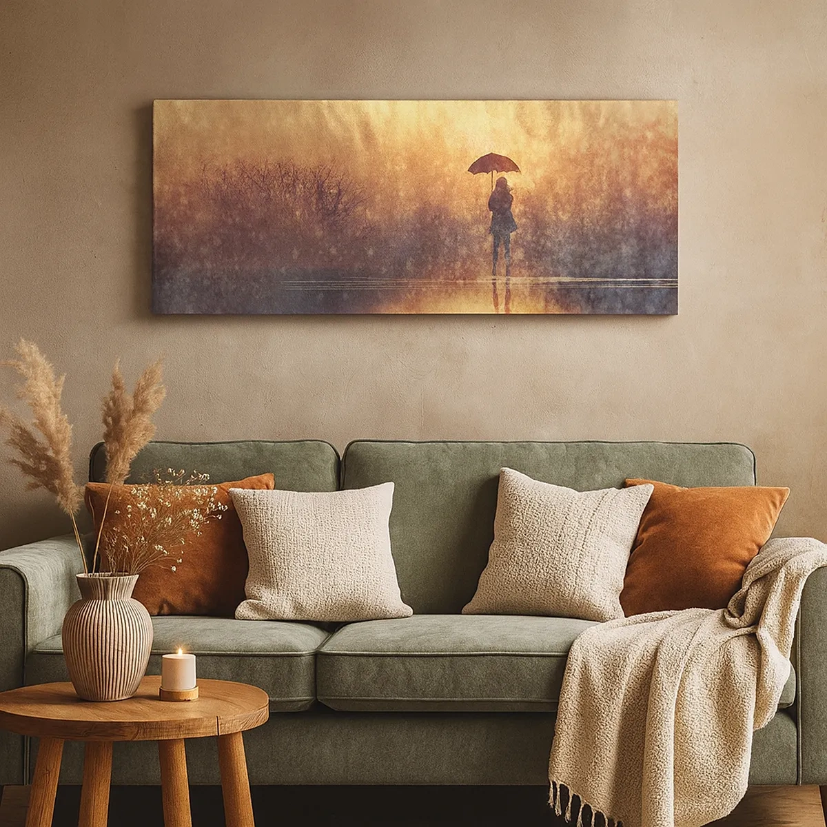 Cuadro sobre lienzo - Impresión de Imagen - Siento que alguien me mira - 30x30 cm