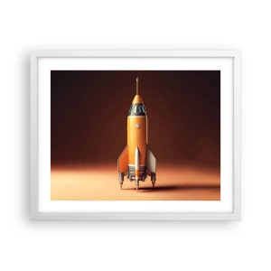 Póster en marco blanco - Comienza con un sueño - 50x40 cm