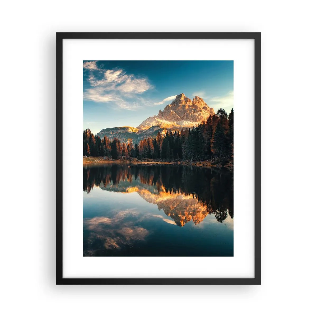 Póster en marco negro - Paisaje duplicado - 40x50 cm