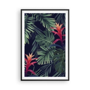 Póster en marco negro - Encender el color verde - 61x91 cm