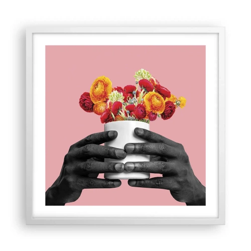 Póster en marco blanco - La apoteosis de la vida - 50x50 cm