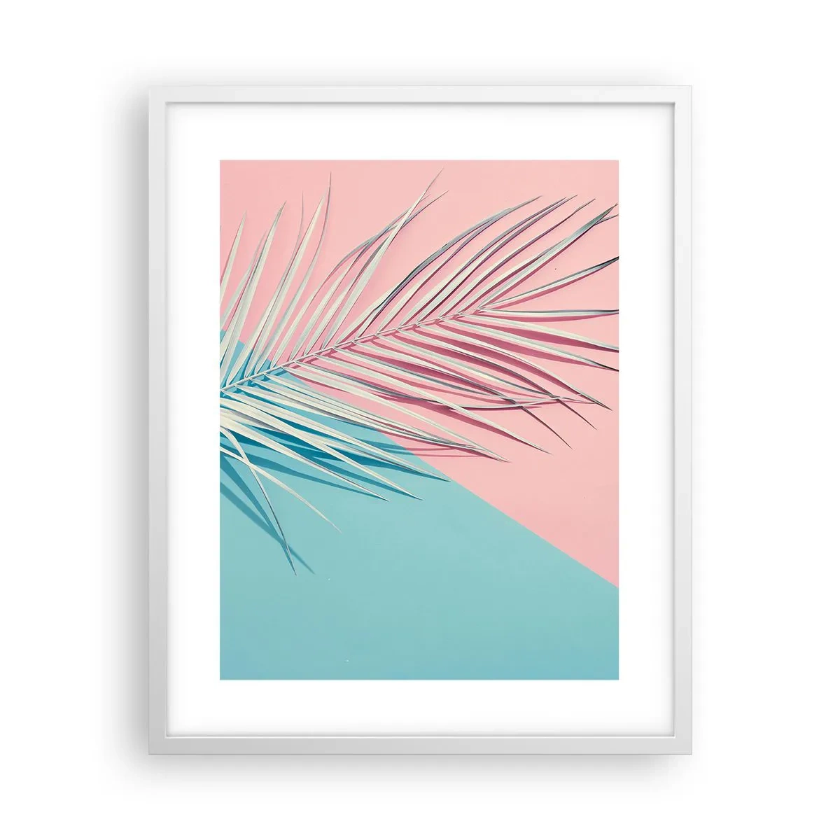 Póster en marco blanco - Impresión tropical - 40x50 cm