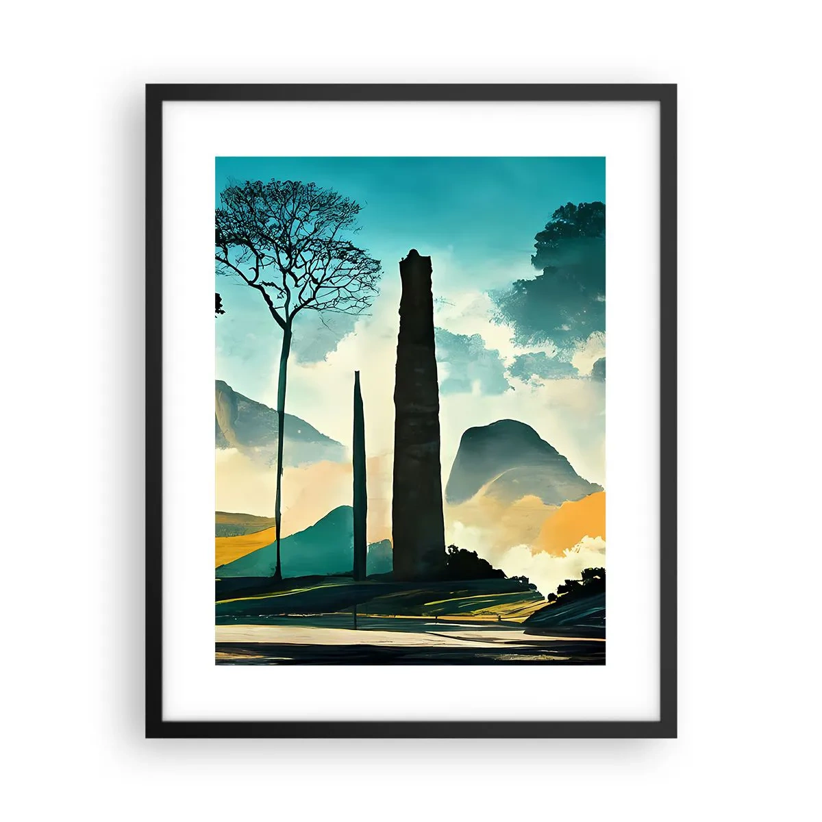 Póster en marco negro - Cada vez a más altitud - 40x50 cm