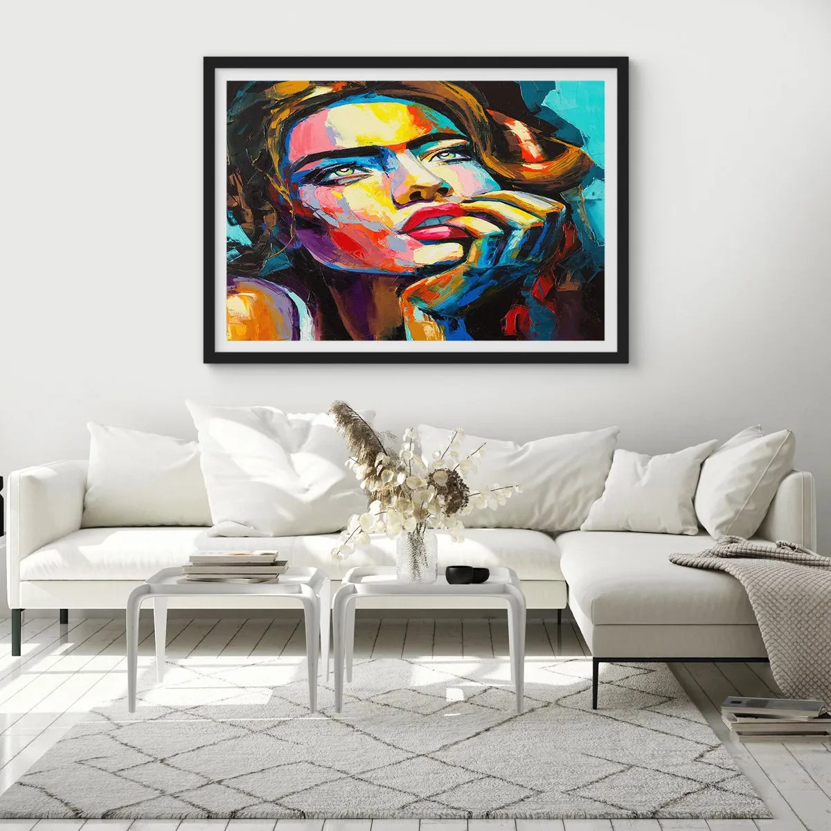 Póster en marco negro - Sueños - 50x40 cm