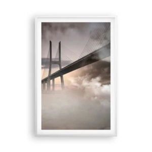 Póster en marco blanco - Junto al río que no existe - 61x91 cm