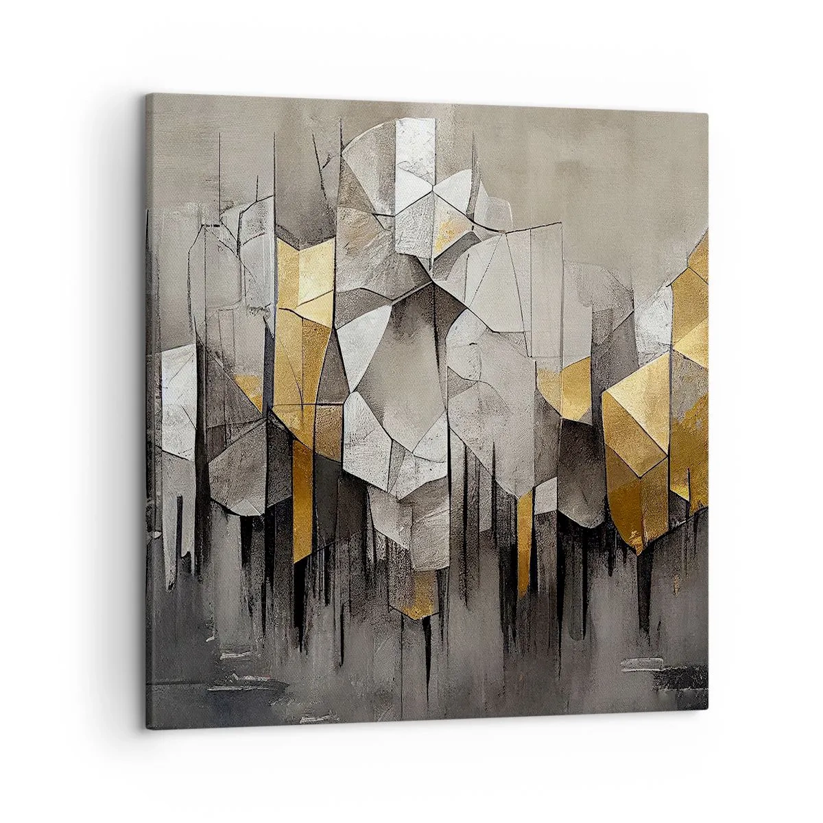 Cuadro sobre lienzo - Impresión de Imagen - Composición hecha de hielo y luz - 50x50 cm