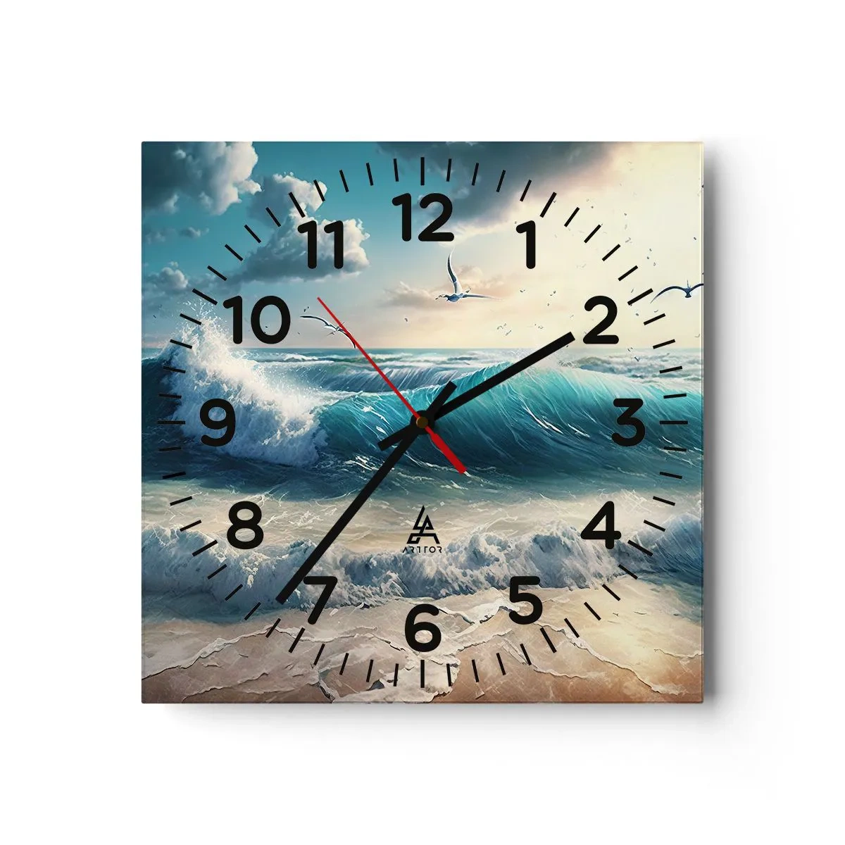 Reloj de pared - Reloj de vidrio - La brisa solo para ti - 30x30 cm