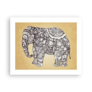 Póster - El elefante decorado - 50x40 cm