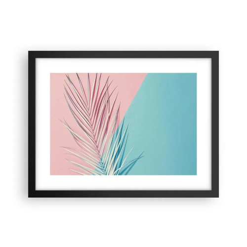 Póster en marco negro - Impresión tropical - 40x30 cm