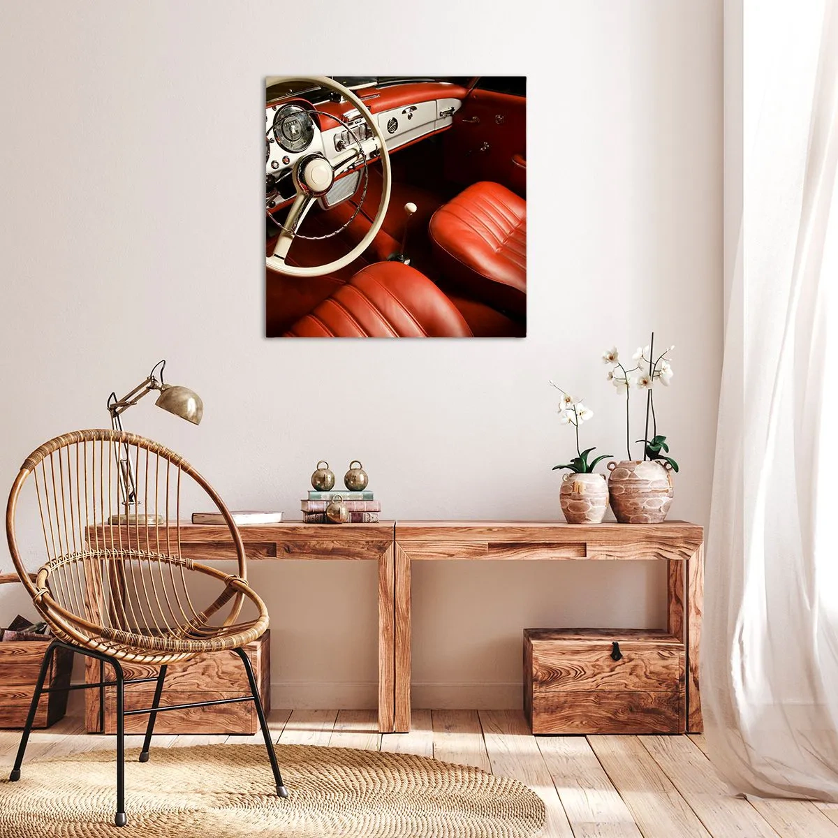 Cuadro sobre lienzo - Impresión de Imagen - Lujo vintage - 60x60 cm