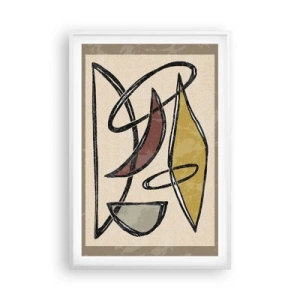 Póster en marco blanco - Verticales y niveles - 61x91 cm