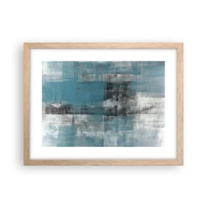 Póster en marco roble claro - Agua y aire - 40x30 cm