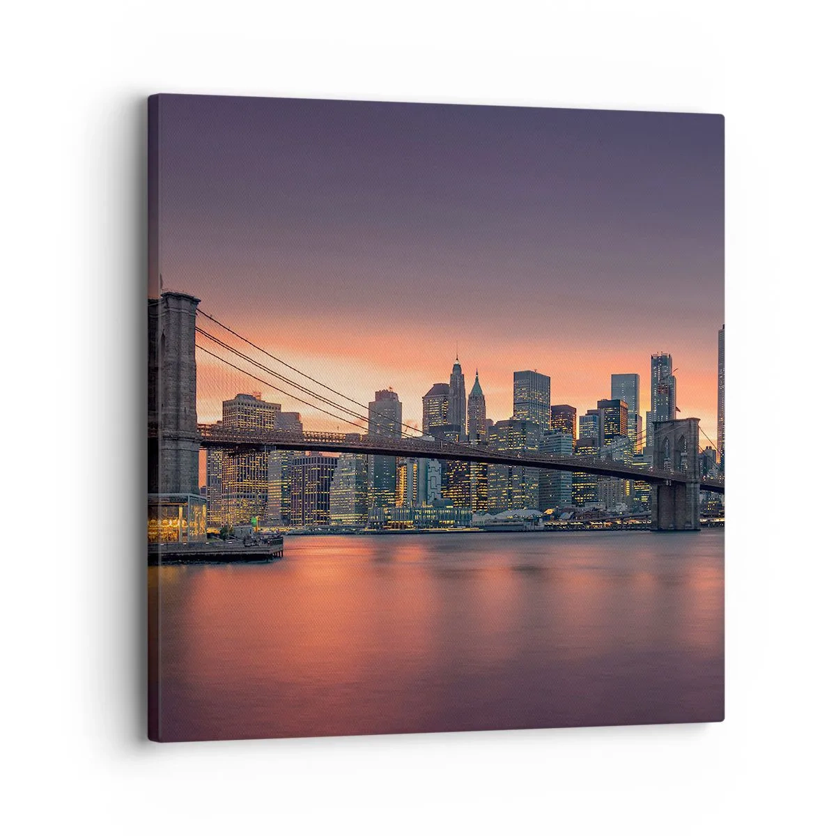 Cuadro sobre lienzo - Impresión de Imagen - Ahogado en el silencio lila - 30x30 cm