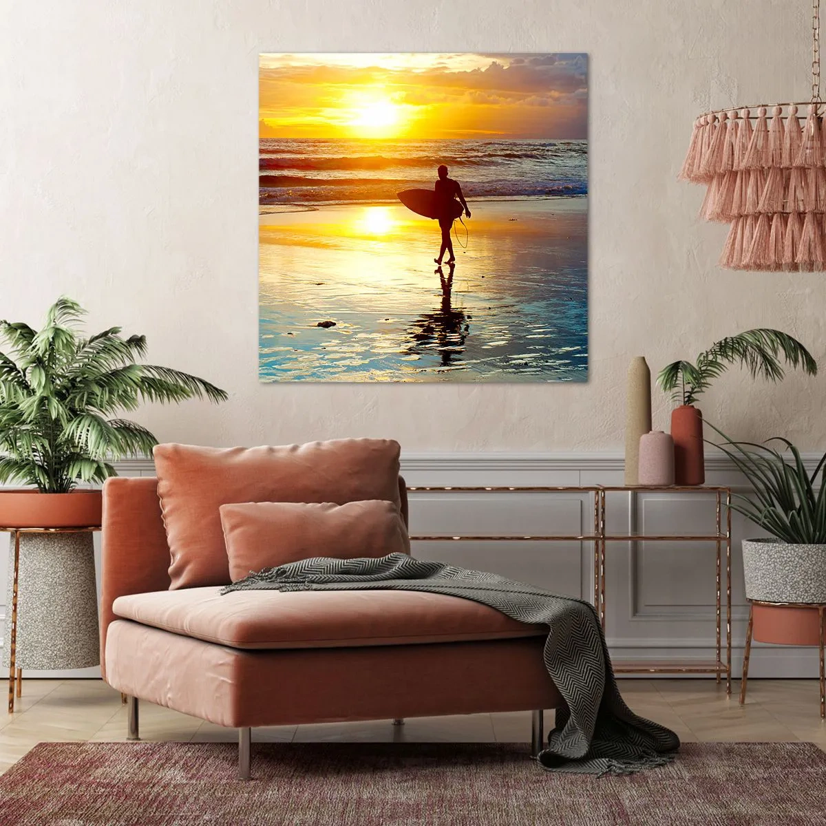 Cuadro sobre lienzo - Impresión de Imagen - El regreso del guerrero - 70x70 cm