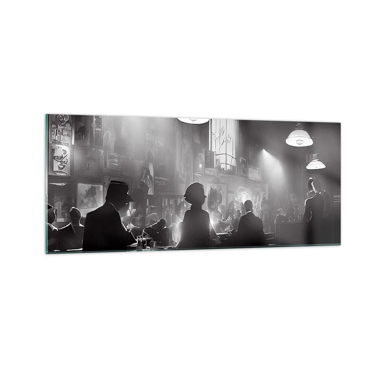 Cuadro sobre vidrio - Impresiones sobre Vidrio - En clave de jazz - 100x40 cm