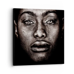 Cuadro sobre lienzo - Impresión de Imagen - Una lágrima - 30x30 cm