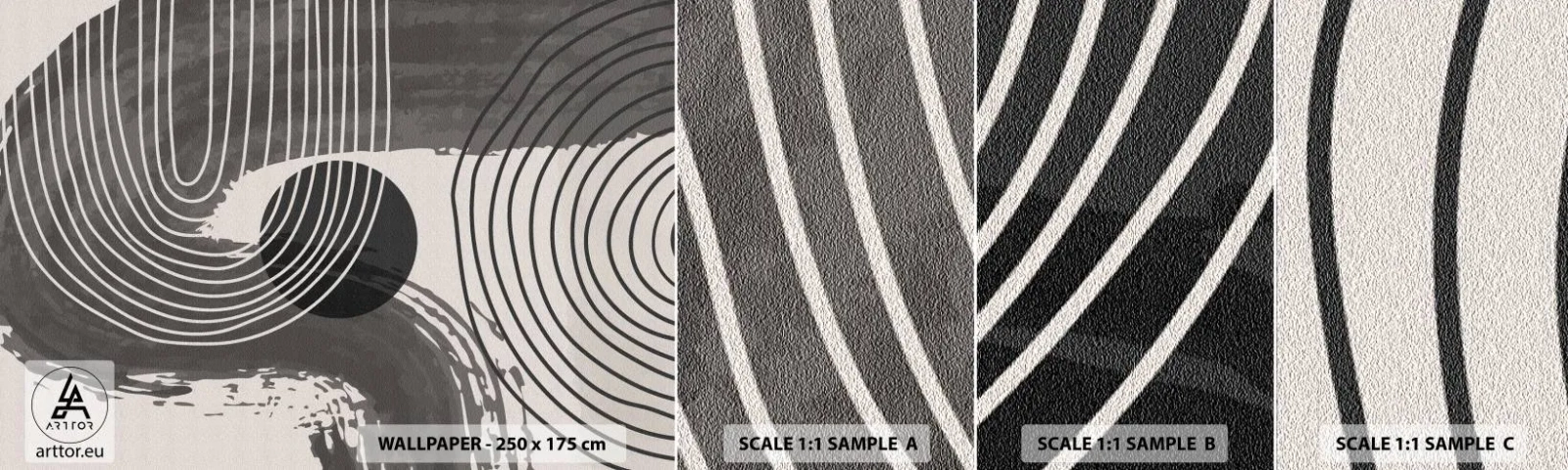 Muestra De Fotomural Standard Eco - La victoria del óvalo - Abstracción, Minimalismo, Pedazo - 100x30 cm