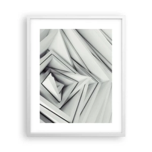 Póster en marco blanco - Ángulos afilados - 40x50 cm