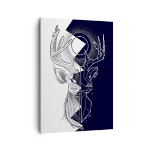 Cuadro sobre lienzo - Impresión de Imagen - Geometría y naturaleza en una composición simbólica - 50x70cm - Lucha y unidad de los opuestos - Decoración de pared moderna para salón y dormitorio ARTTOR