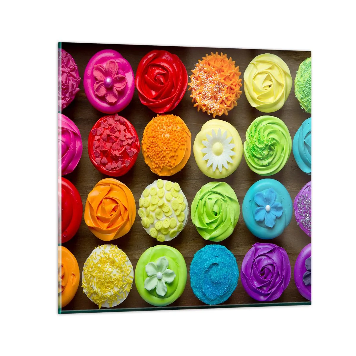Cuadro sobre vidrio - Impresiones sobre Vidrio - Cada uno diferente - todos deliciosos - 50x50 cm