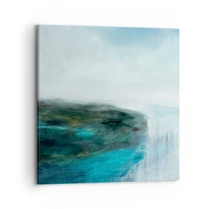 Cuadro sobre lienzo - Impresión de Imagen - Abstracción marina - 70x70 cm