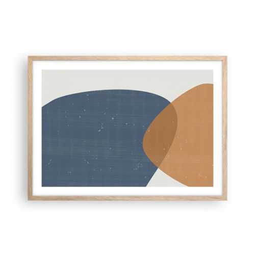 Póster en marco roble claro - Óvalos e influencias - 70x50 cm