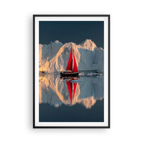 Póster en marco negro - En el límite del mundo - 61x91 cm