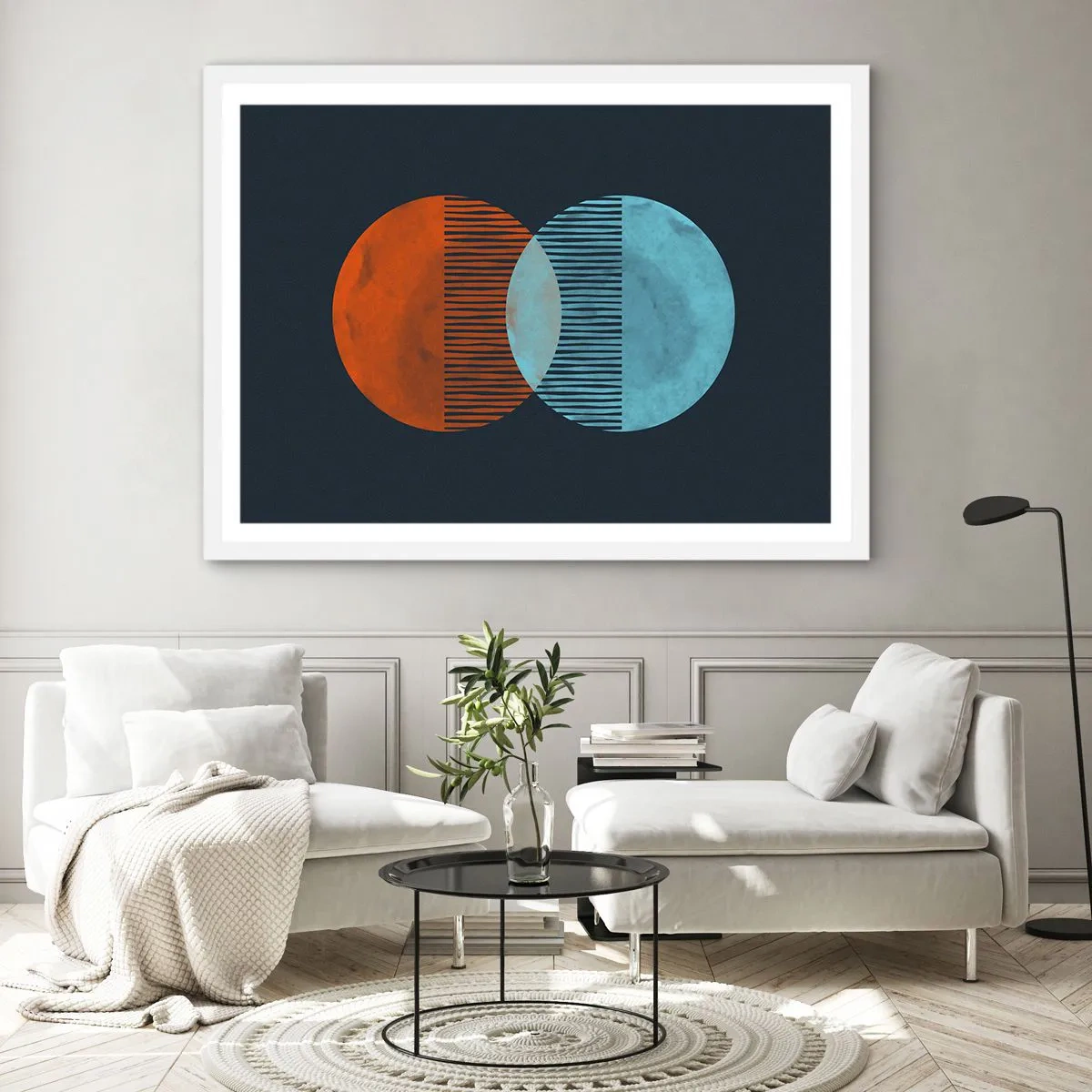 Póster en marco blanco - Fantasía astronómica - 50x40 cm