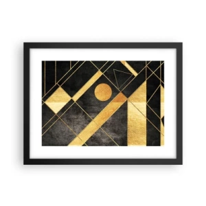 Póster en marco negro - Sol del desierto - 40x30 cm