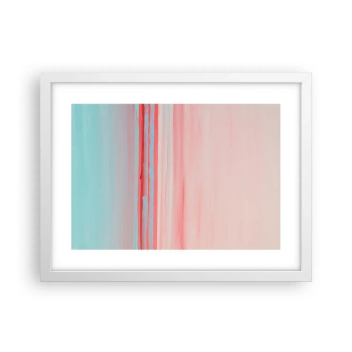 Póster en marco blanco - Abstracción al amanecer - 40x30 cm