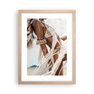 Póster en marco roble claro - Sacerdotisa del sol - 30x40 cm