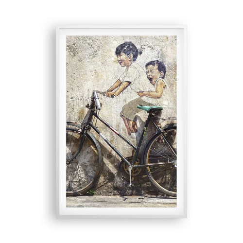 Póster en marco blanco - ¿Verdadero o falso? - 61x91 cm