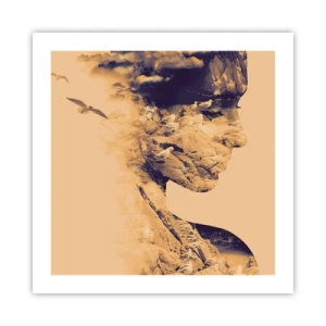 Póster - Hermosa por naturaleza - 50x50 cm