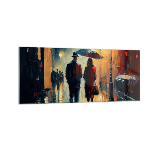 Cuadro sobre vidrio - Impresiones sobre Vidrio - Historia de amor urbana - 100x40 cm