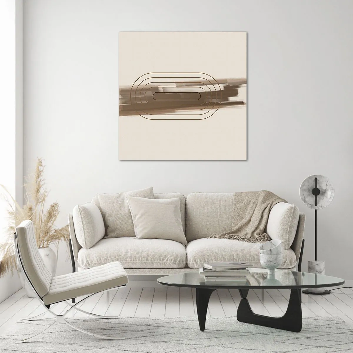 Cuadro sobre vidrio - Impresiones sobre Vidrio - Un soplo de gris - 30x30 cm
