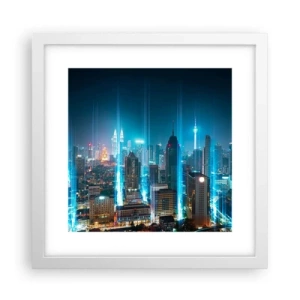 Póster en marco blanco - De Berlín al cielo - 30x30 cm