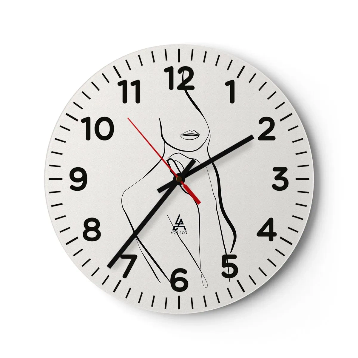 Reloj de pared - Reloj de vidrio - Una ola de melancolía - 30x30 cm
