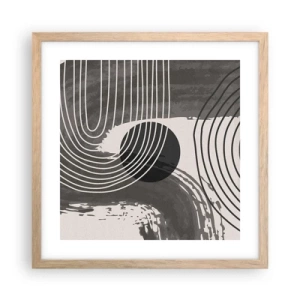 Póster en marco roble claro - La victoria del óvalo - 40x40 cm