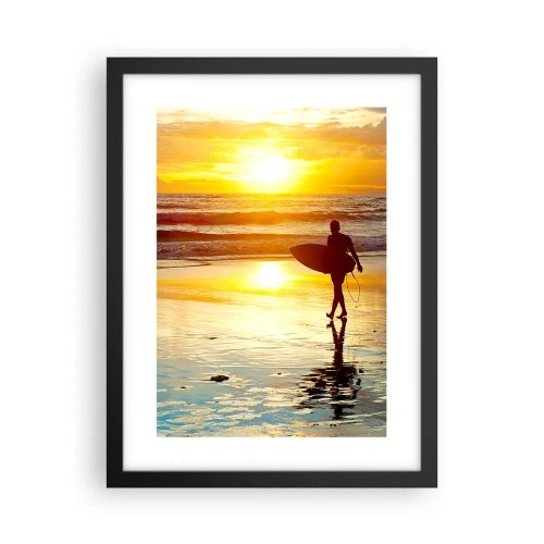 Póster en marco negro - El regreso del guerrero - 30x40 cm