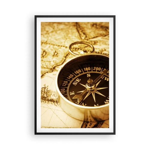 Póster en marco negro - ¿Este u Oeste? - 61x91 cm