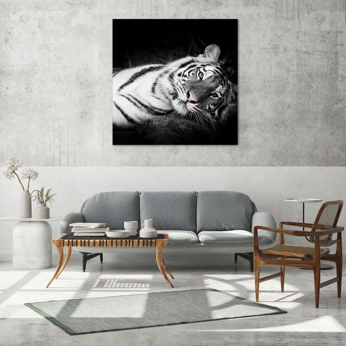 Cuadro sobre vidrio - Impresiones sobre Vidrio - Salvaje y tranquilo - 70x70 cm