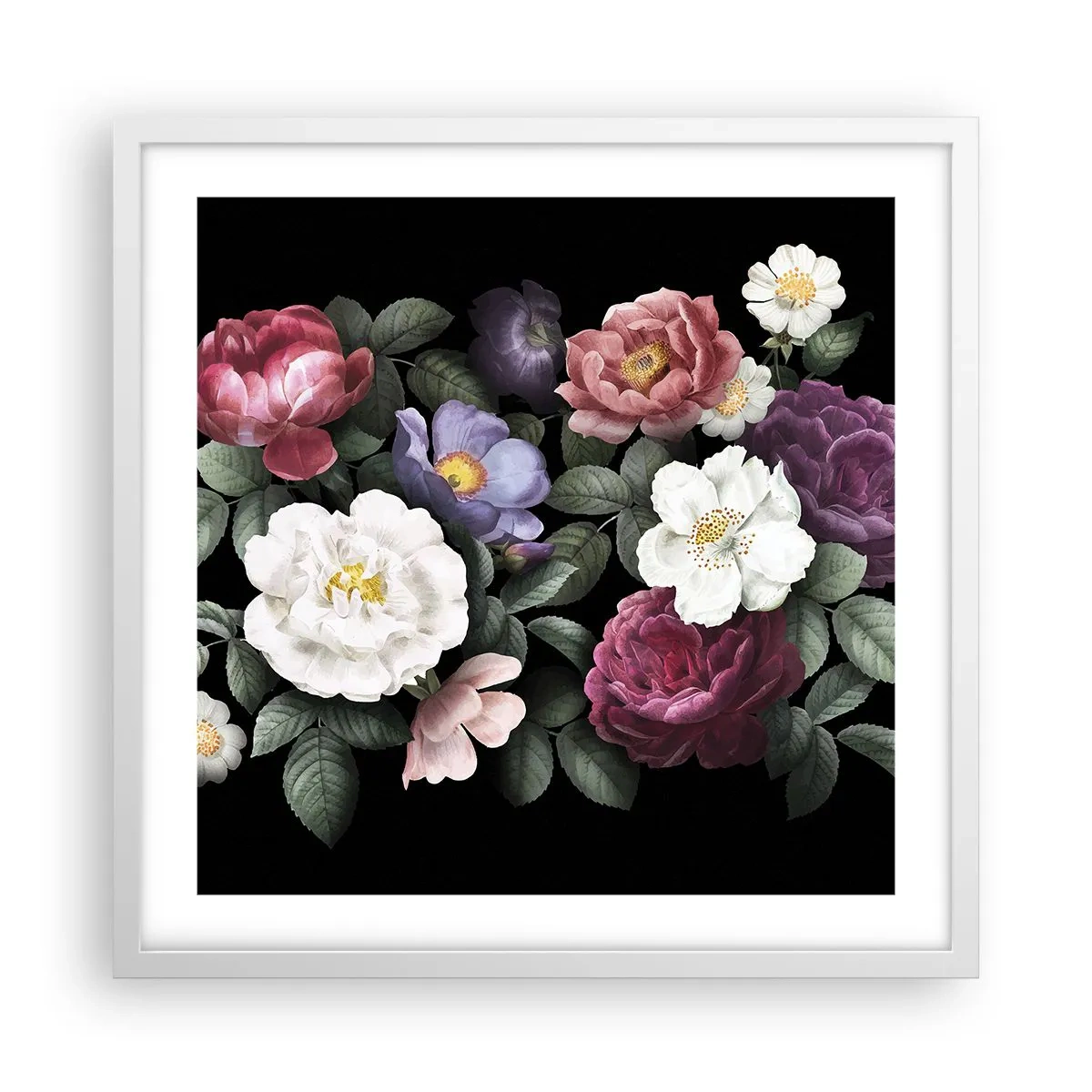 Póster en marco blanco - De un jardín inglés - 50x50 cm