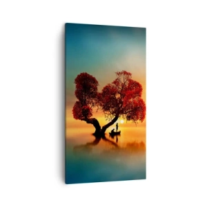 Cuadro sobre lienzo - Impresión de Imagen - La lejanía y el silencio del mundo - 45x80 cm