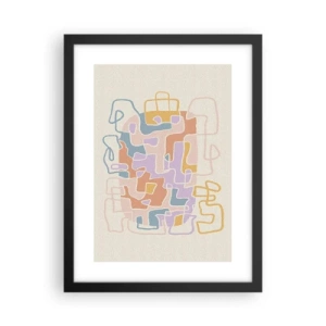 Póster en marco negro - Laberinto - una alegre aventura - 30x40 cm