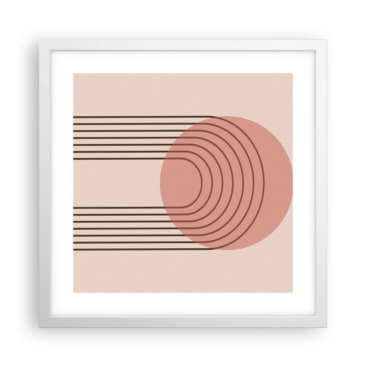 Póster en marco blanco - Atracción irresistible - 40x40 cm